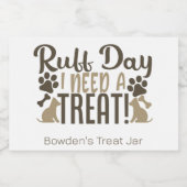 Dog Treat Jar Voedselcontainer Etiket (Enkel label)