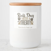 Dog Treat Jar Voedselcontainer Etiket (Voorkant)