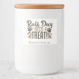 Dog Treat Jar Voedselcontainer Etiket