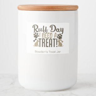Dog Treat Jar Voedselcontainer Etiket