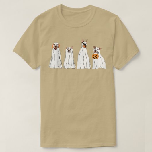 Dog Treat Or Treating Pajamas Jackolantern Ghost H T-shirt (Design voorkant)
