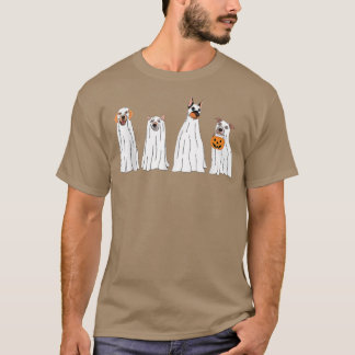 Dog Treat Or Treating Pajamas Jackolantern Ghost H T-shirt