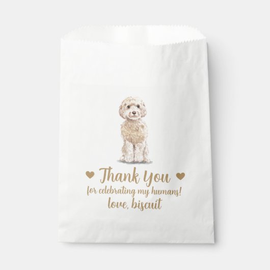 Dog Treat Wedding Favoriet Bag Bedankzakje (Voorkant)