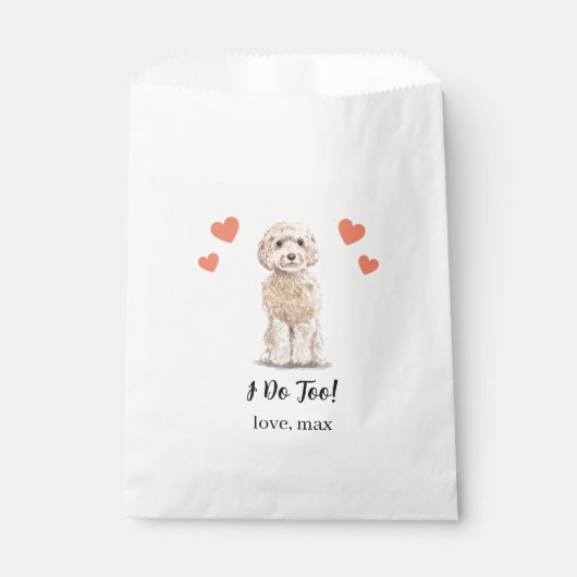 Dog Treat Wedding Favoriet Bag Bedankzakje (Voorkant)