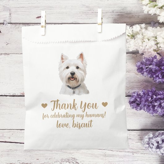 Dog Treat Wedding Favoriet Bag Bedankzakje