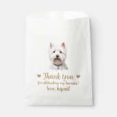 Dog Treat Wedding Favoriet Bag Bedankzakje (Voorkant)