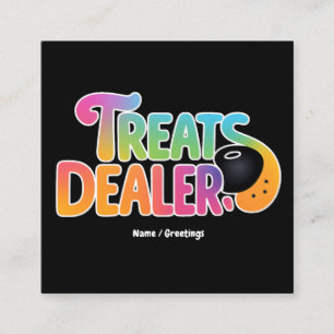 Dog Treats Dealer Eigenaar Hondenliefhebber Funny  Vierkante Visitekaartje