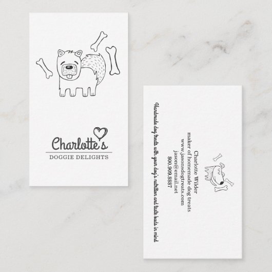 Dog Treats Maker Visitekaartje (Voorkant / Achterkant)