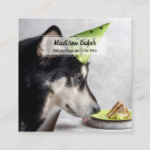 Dog Treats Pet Bakery QR Vierkante Visitekaartje (Voorkant)