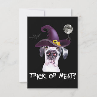 Dog | Trick of Vat Great Dane Witch Pet Bat Moon Bedankkaart