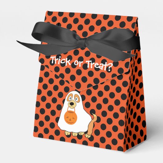 Dog Trick or treat Tent Favor Box Bedankdoosjes (Voorkant Zijde)