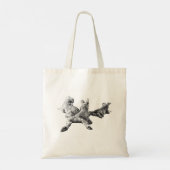 "dog trio shirt", "three dogs tee", "resting dog s tote bag (Achterkant)