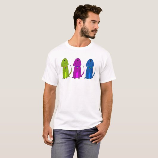 Dog Trio T-shirt (Voorkant volledig)