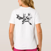 Dog Trio T-Shirt – Lying Pose in Ink Line Art (Achterkant)