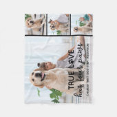 DOG True LOVE Persoonlijk Hondenliefhebber 4 Afbee Fleece Deken (Voorkant)
