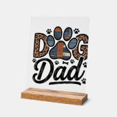 DOG vader - Hondenliefhebber Acryl Bord (Hoek)