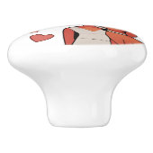 Dog Valentijn Canvas tas Keramische Knop (Zijkant)