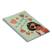 Dog Valentijn Canvas tas Notitieboek (Rechterzijde)