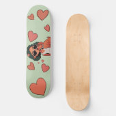 Dog Valentijn Canvas tas Persoonlijk Skateboard (Voorkant)