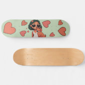 Dog Valentijn Canvas tas Persoonlijk Skateboard (Horizontaal)