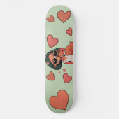 Dog Valentijn Canvas tas Persoonlijk Skateboard (Voorkant)
