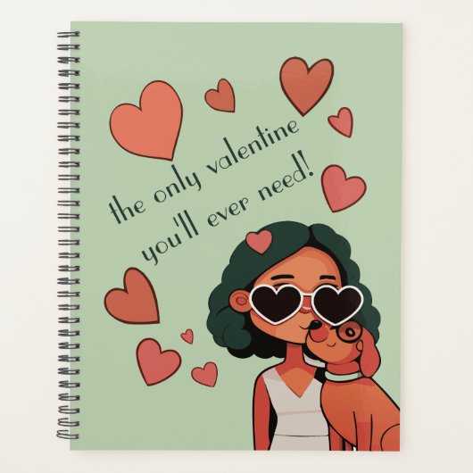 Dog Valentijn Canvas tas Planner (Voorkant)