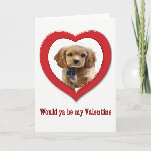 Dog Valentijn card Feestdagen Kaart (Voorkant)