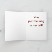 Dog Valentijn card Feestdagen Kaart (Binnen)