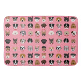Dog Valentijn Face Pattern Badmat (Voorkant)