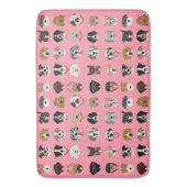 Dog Valentijn Face Pattern Badmat (Voorkant Verticaal)