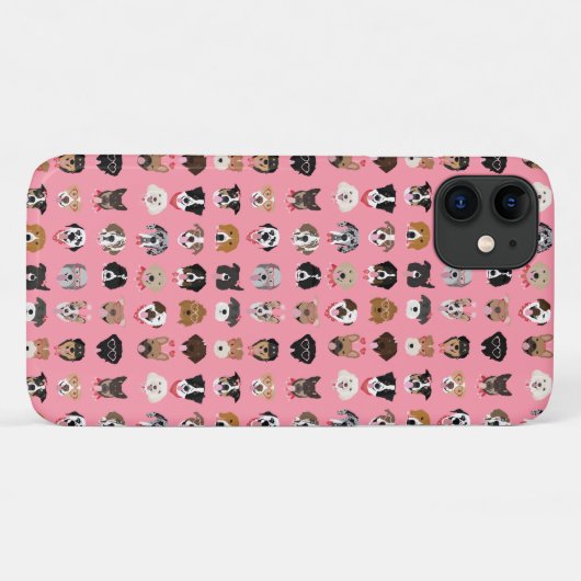 Dog Valentijn Face Pattern Case-Mate iPhone Case (Achterkant (horizontaal))