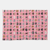 Dog Valentijn Face Pattern Theedoek (Horizontaal)
