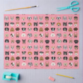 Dog Valentijn Face Pattern Tissuepapier (Craft)