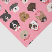 Dog Valentijn Face Pattern Tissuepapier (Detail)