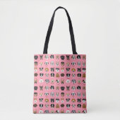 Dog Valentijn Face Pattern Tote Bag (Voorkant)