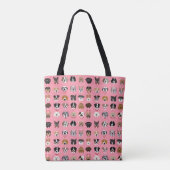Dog Valentijn Face Pattern Tote Bag (Achterkant)