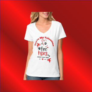 Dog Valentijn - Free Kisses bevat absoluut   T-shirt