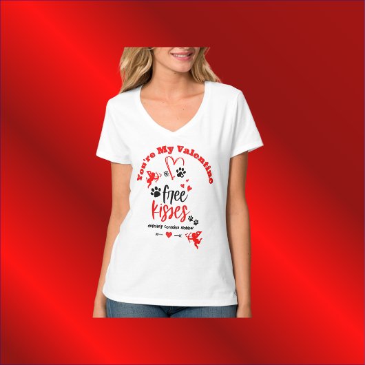 Dog Valentijn - Free Kisses bevat absoluut | T-shirt