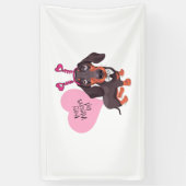 Dog Valentijn s Day Spandoek (Verticaal)