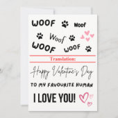 Dog Valentijnsdag Funny Quote Feestdagenkaart (Voorkant)