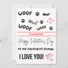 Dog Valentijnsdag Funny Quote Feestdagenkaart