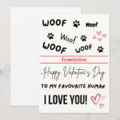 Dog Valentijnsdag Funny Quote Feestdagenkaart (Voorkant / Achterkant)