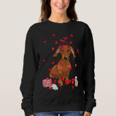 Dog Valentine Gift Cute Dachshund Valentine's Day Trui (Voorkant)