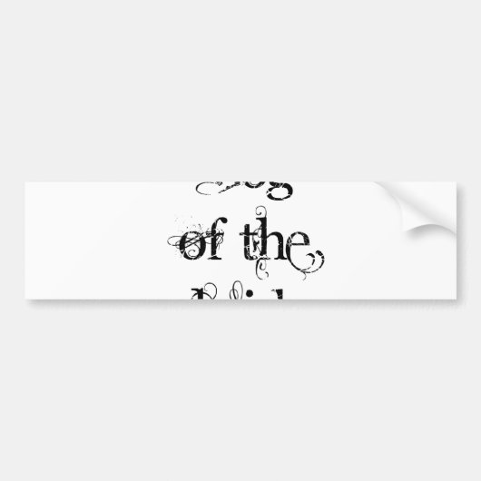 Dog van de bride bumpersticker (Voorkant)