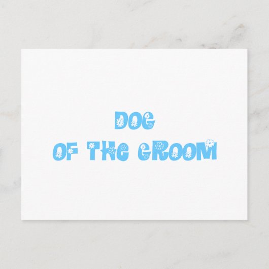 Dog van de Groom Briefkaart (Voorkant)