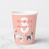 Dog van de kinderdagverblijf van Puppies Papieren Bekers (Achterkant)