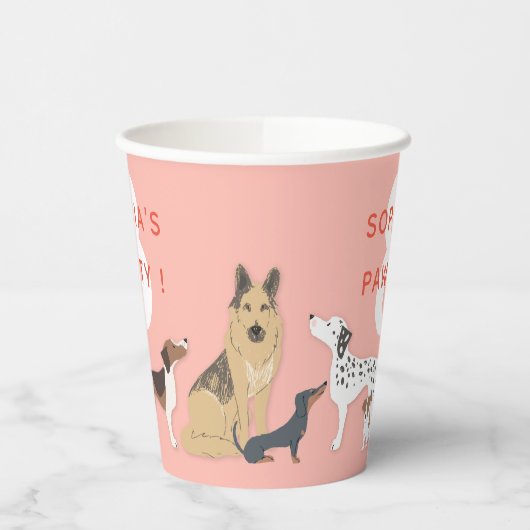 Dog van de kinderdagverblijf van Puppies Papieren Bekers (Links)