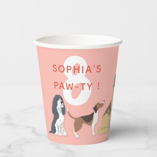 Dog van de kinderdagverblijf van Puppies Papieren Bekers (Voorkant)