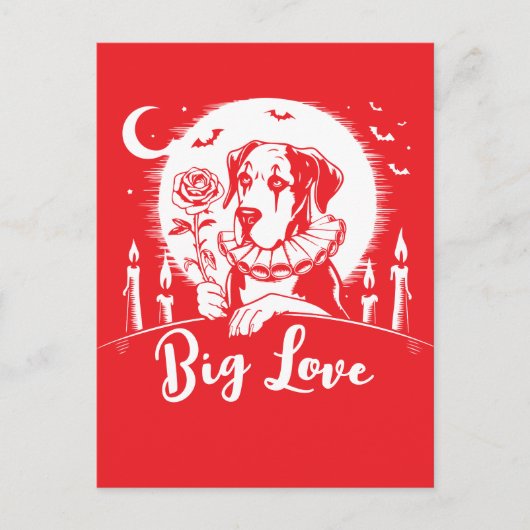 Dog van groot formaat "GROTE LIEFDE" Briefkaart (Voorkant)