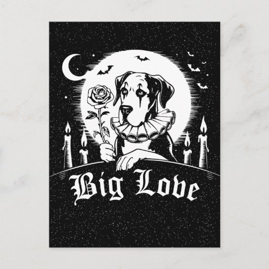 Dog van Groot formaat "GROTE LIEFDE" Briefkaart (Voorkant)